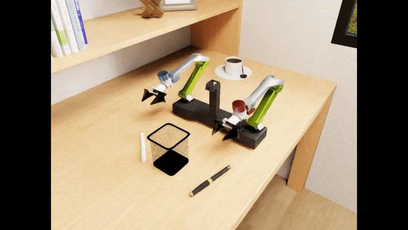 Precision Picking Manipulation Task — Teleop & Action Trajectory - Camera View